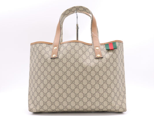 GUCCI 211134 GG Plus Sherry Line Tote Bag