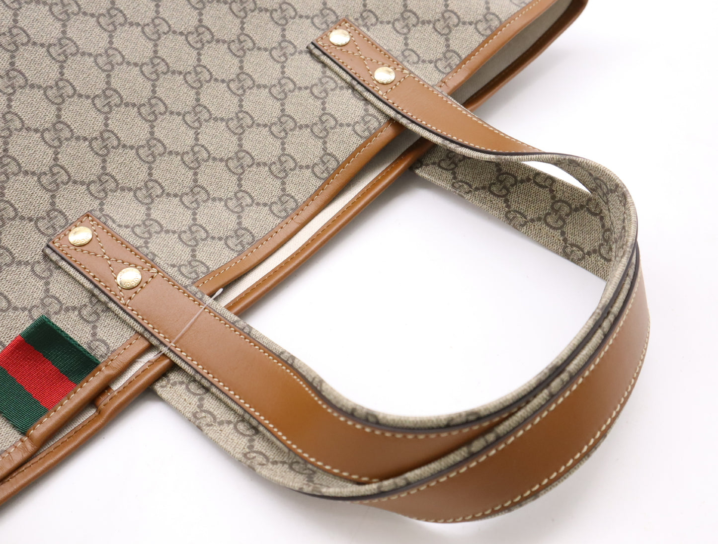 GUCCI 211134 GG Plus Sherry Line Tote Bag