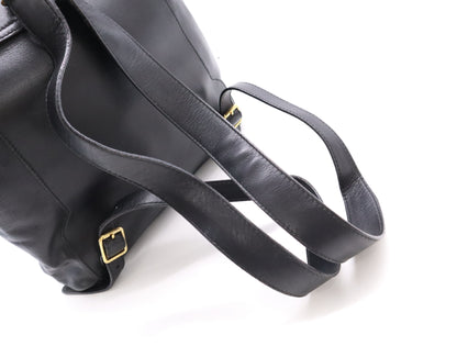 GUCCI 003.58.0016 Leather Bamboo Backpack Black Backpack