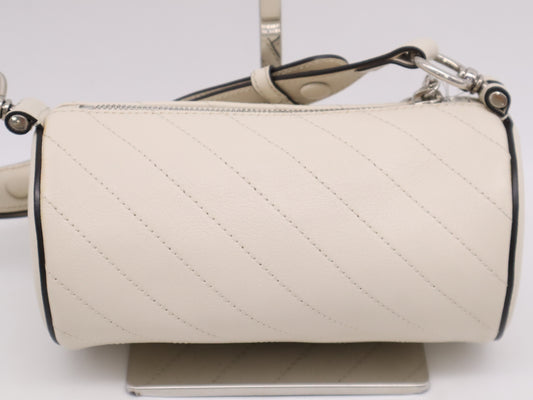 GUCCI 760170 Blondie Leather Shoulder Bag in White with Dust Bag