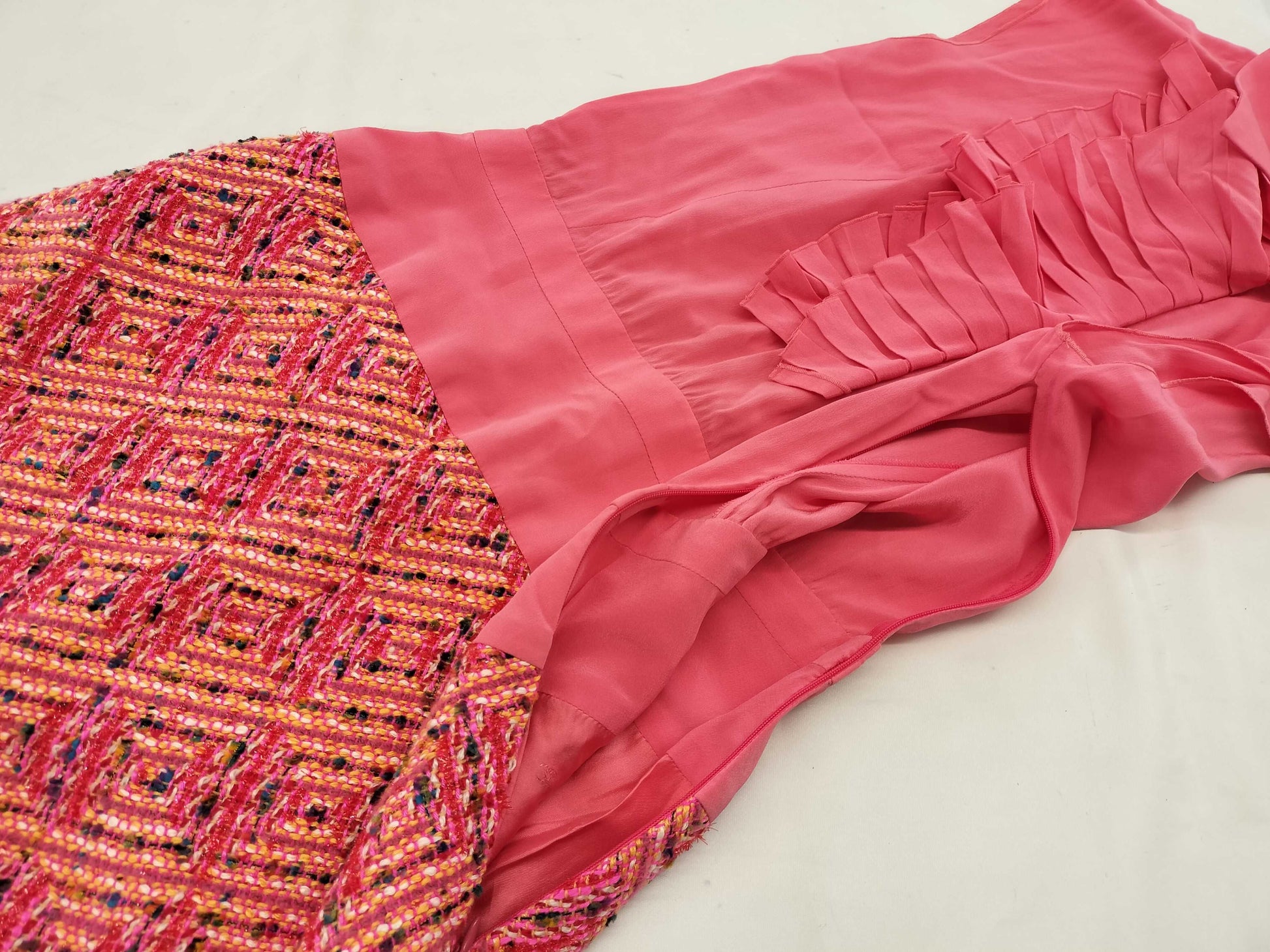 CHANEL CHANEL Dress P16997W02702 01C #38 Tweed Multicolor Pink Dress