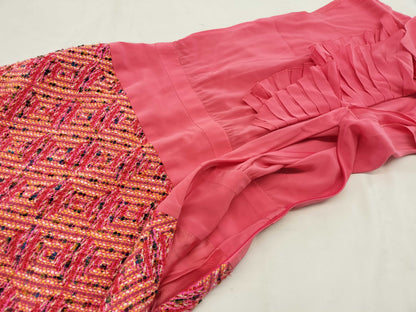 CHANEL CHANEL Dress P16997W02702 01C #38 Tweed Multicolor Pink Dress