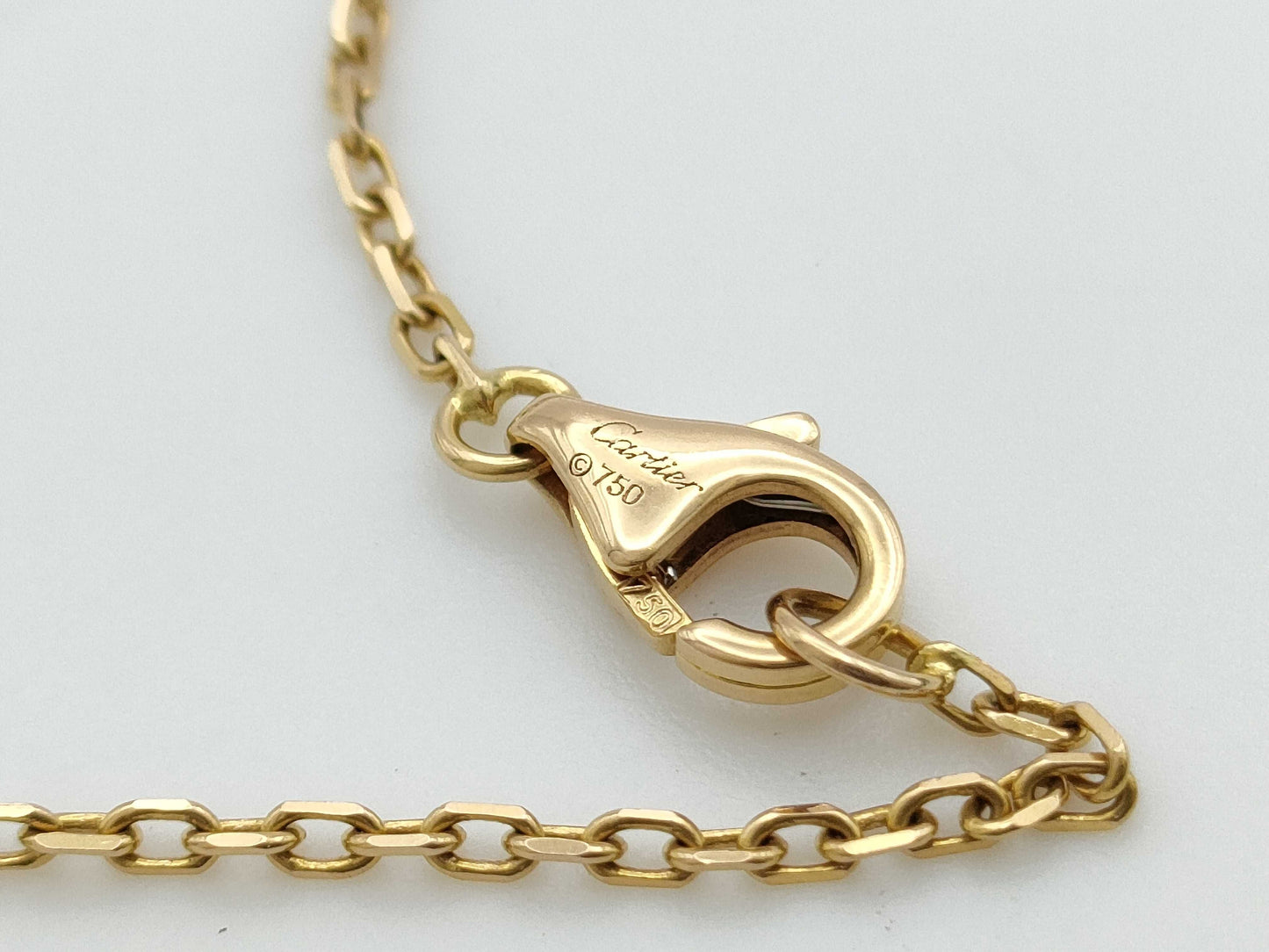 Cartier Love Circle Black Ceramic 3PD PG 750 5.1g Necklace 