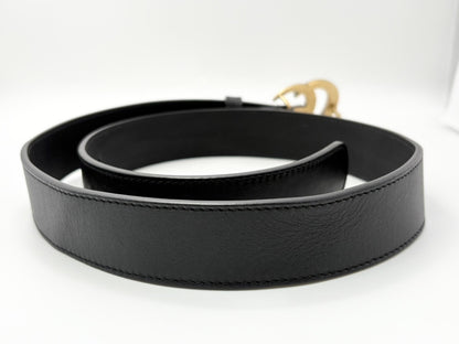 GUCCI 414516 GG Marmont Leather Belt 75/30 Black Belt