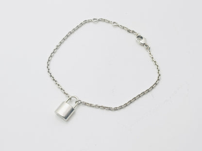 LOUIS VUITTON Q95450 Silver Lockit Bracelet, 925 Silver Bracelet/Bangle