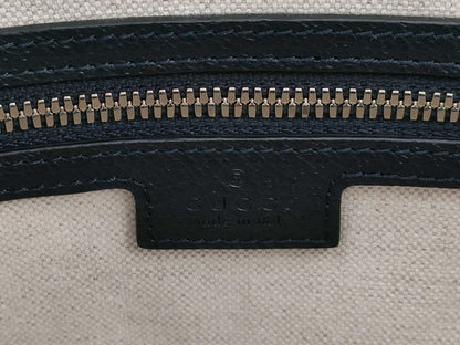 GUCCI Double G 2-Way Medium Tote Bag GG Supreme Blue Handbag