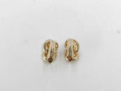 Dior Gold Rhinestone Earrings