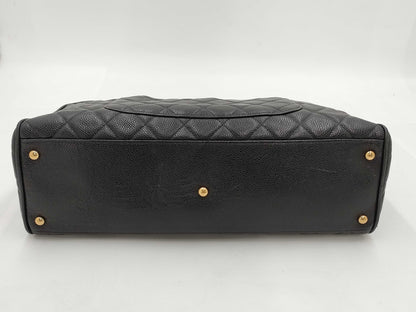 CHANEL Caviar Skin Mini Boston Bag Black Boston Bag