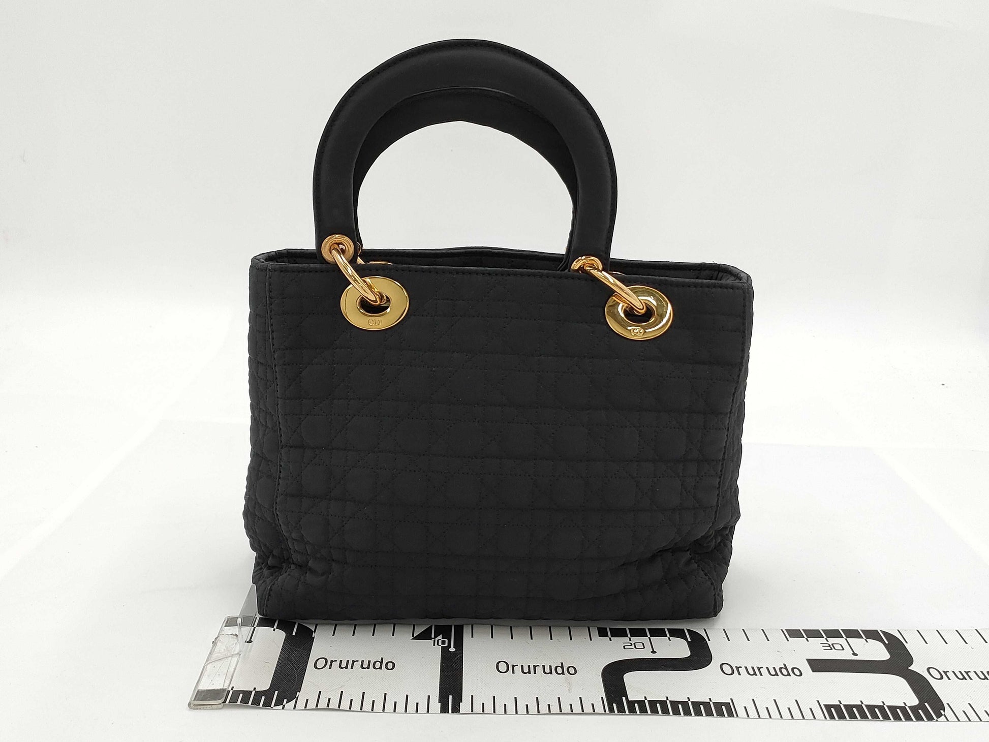 Dior Cannage Nylon Black Handbag
