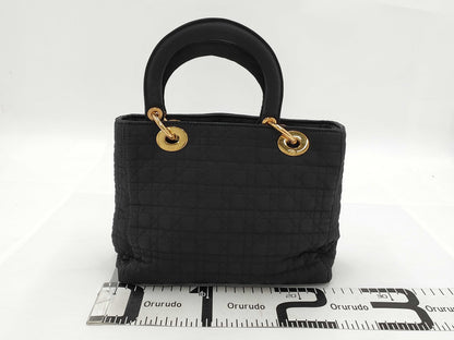 Dior Cannage Nylon Black Handbag
