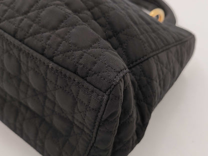 Dior Cannage Nylon Black Handbag