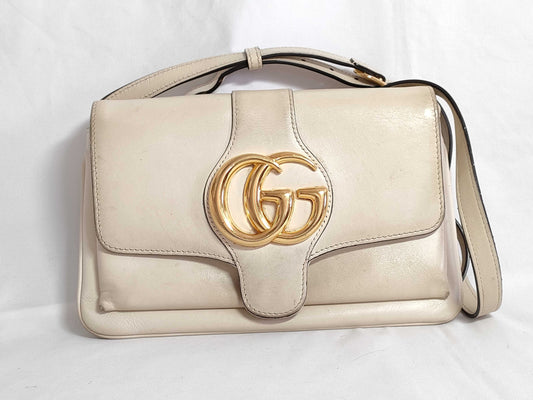 GUCCI Ally Leather Shoulder Bag White 550129 Shoulder Bag