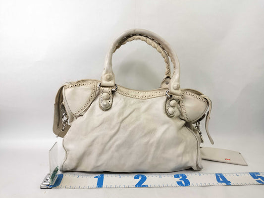 BALENCIAGA The Giant City Leather 2-Way Bag 258044 with Strap, Stained Handbag