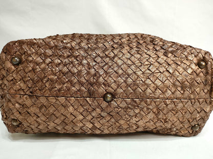 BOTTEGA VENETA Intrecciato PH - Bottega Veneta Metallic Shoulder Bag 32cm Handbag