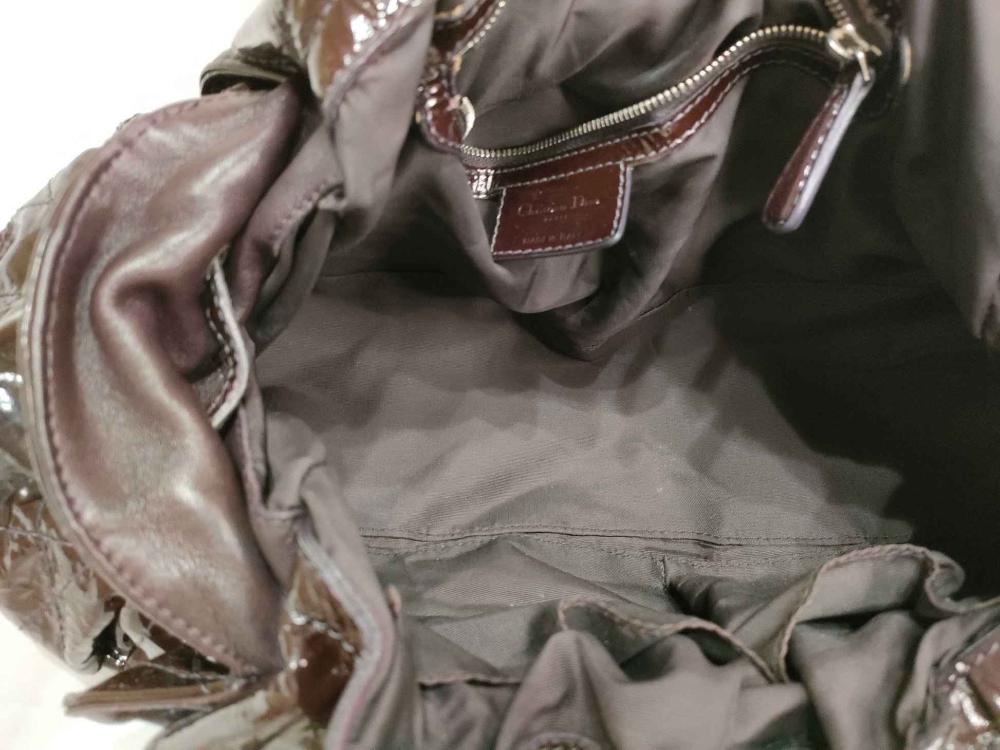 Dior PH - Dior Brown Patent Cannage Le Trente Tote Bag 40cm Handbag