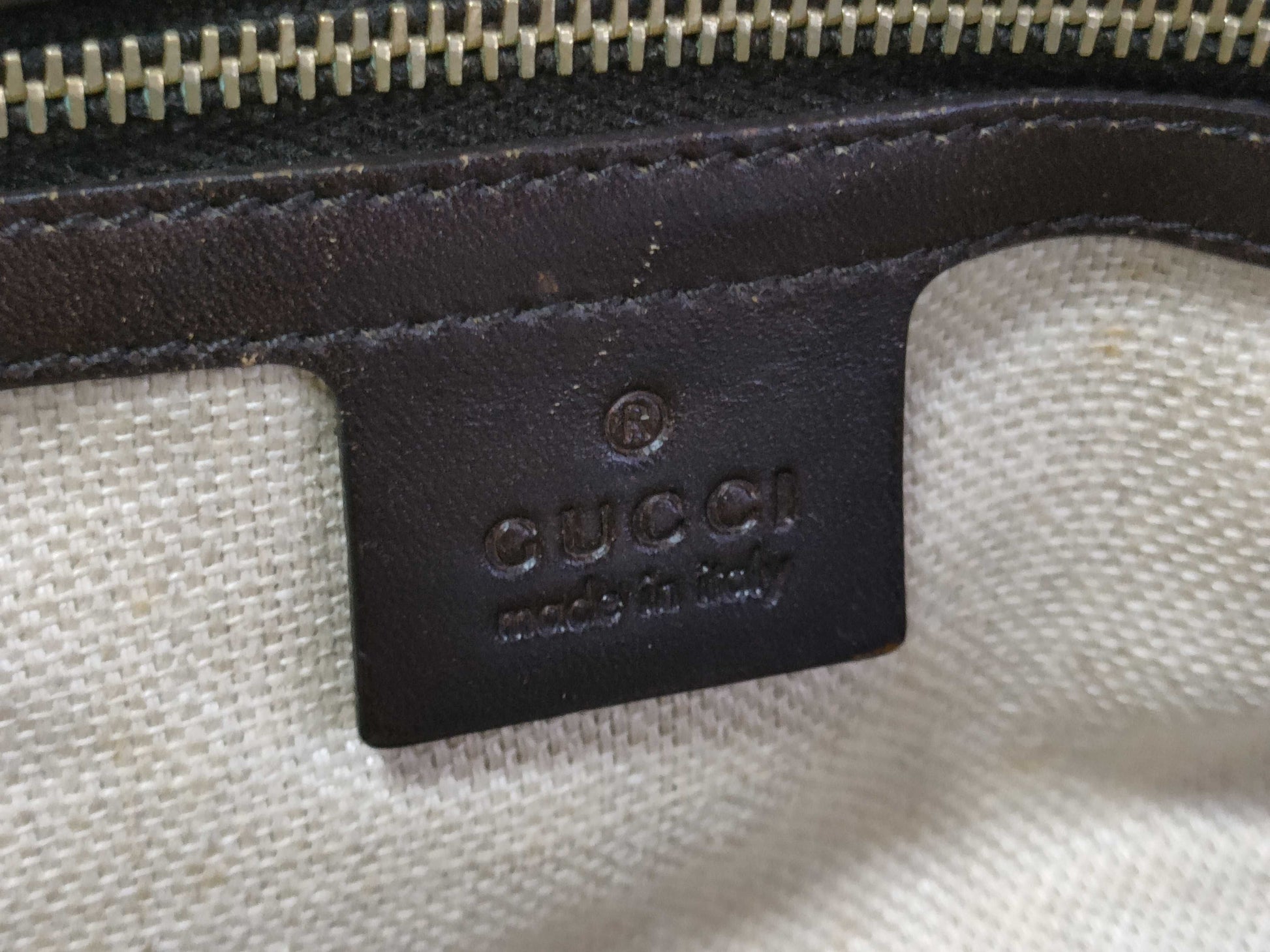 GUCCI Craft Canvas and Leather Tote Bag, Beige and Brown, 247209