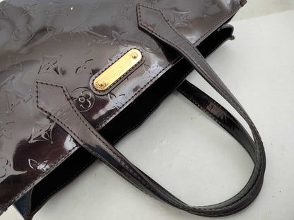 LOUIS VUITTON Vernis Wilshire PM M93641 Handbag with Unknown Serial Number