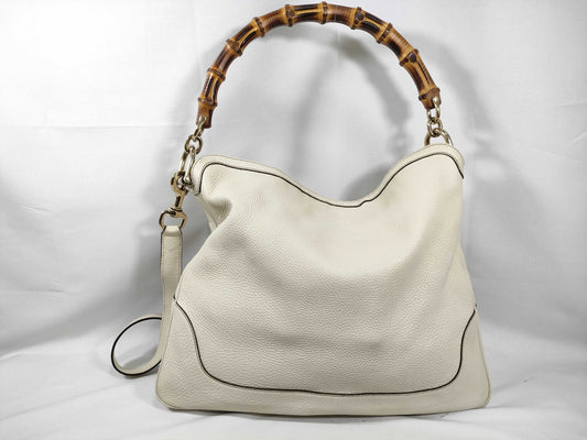 GUCCI Bamboo Gucci GG Canvas x Bamboo 2-Way Handbag 232315 Shoulder Bag