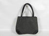 BOTTEGA VENETA Intrecciato Satin Mini Handbag in Black