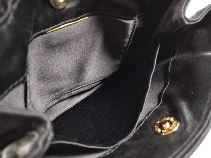 BOTTEGA VENETA Intrecciato Satin Mini Handbag in Black