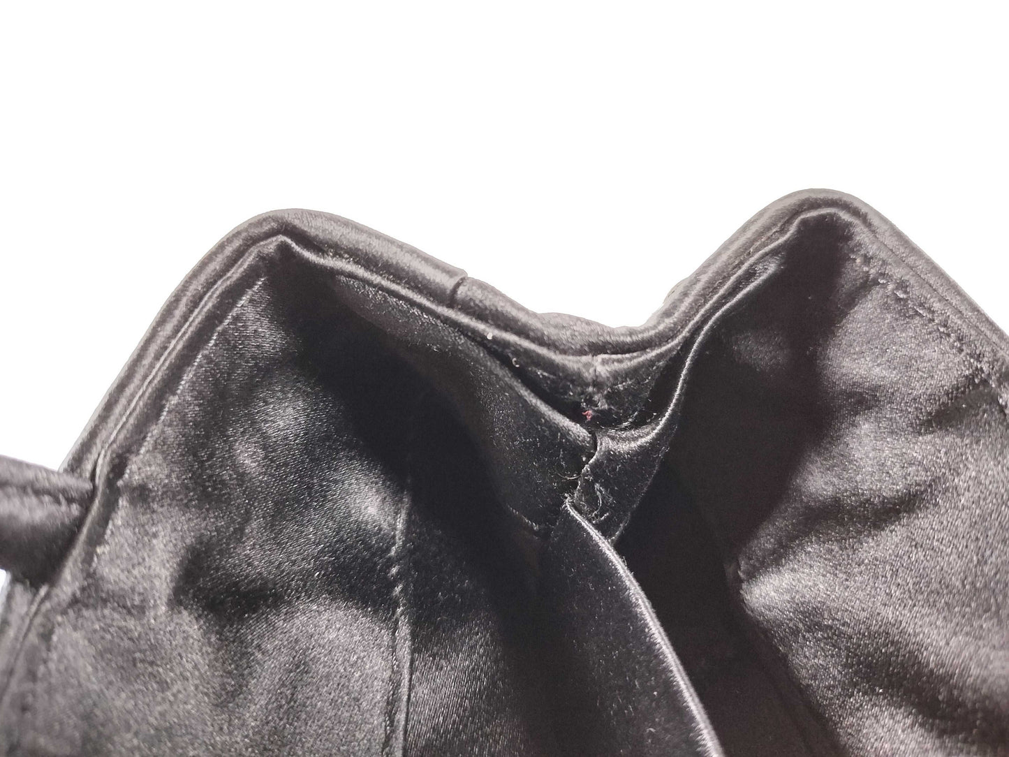 BOTTEGA VENETA Intrecciato Satin Mini Handbag in Black