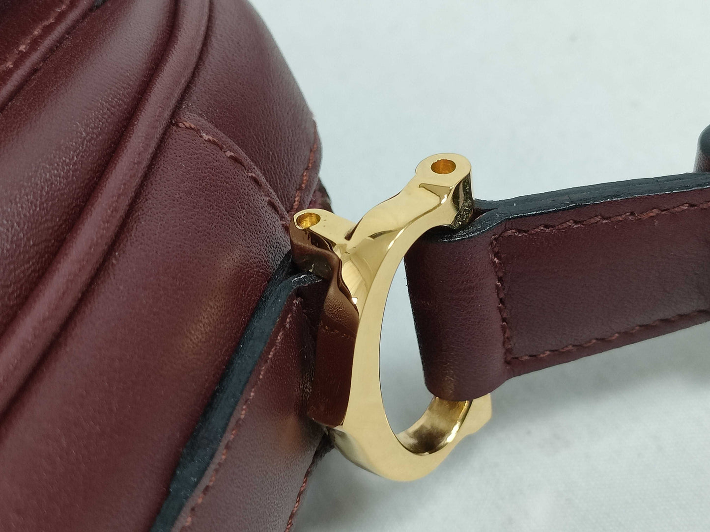 Cartier Must Cartier Must Line Leather Shoulder Bag Bordeaux Shoulder Bag