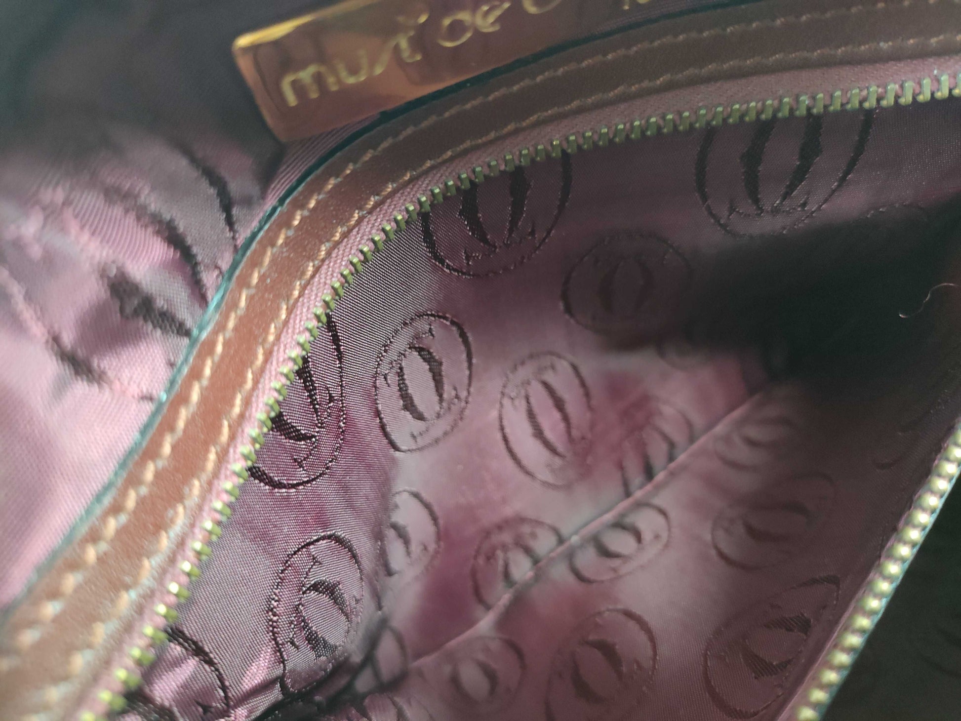 Cartier Must Cartier Must Line Leather Shoulder Bag Bordeaux Shoulder Bag
