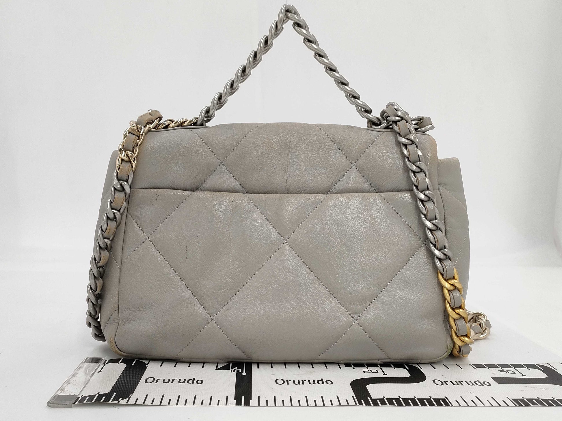 CHANEL Lambskin Ivory Shoulder Bag