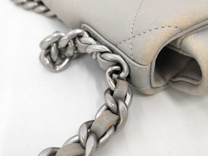 CHANEL Lambskin Ivory Shoulder Bag