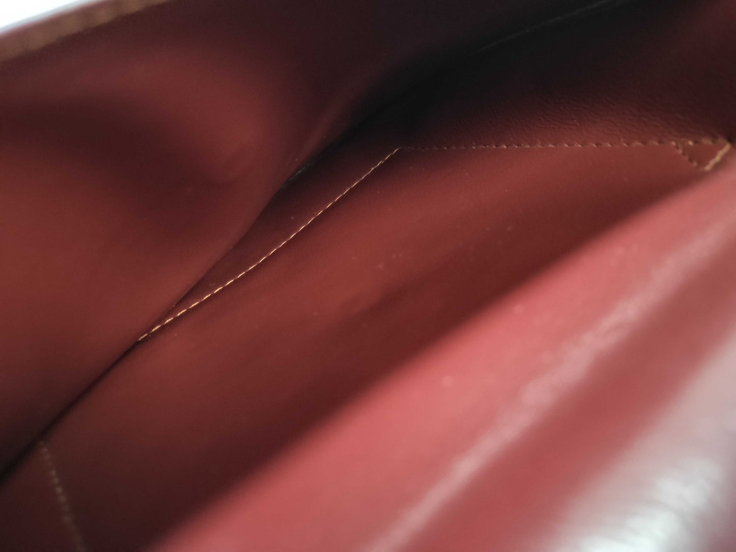 Cartier Must Cartier Second Bag Clutch Bag Must Leather Bordeaux Second Bag