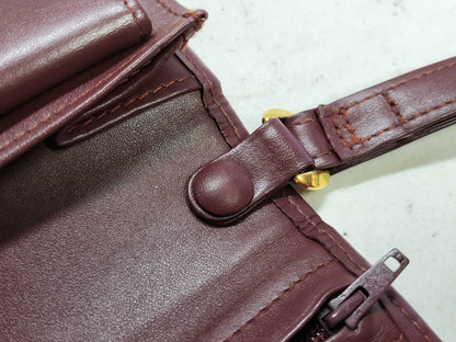 Cartier Must Cartier Second Bag Clutch Bag Must Leather Bordeaux Second Bag
