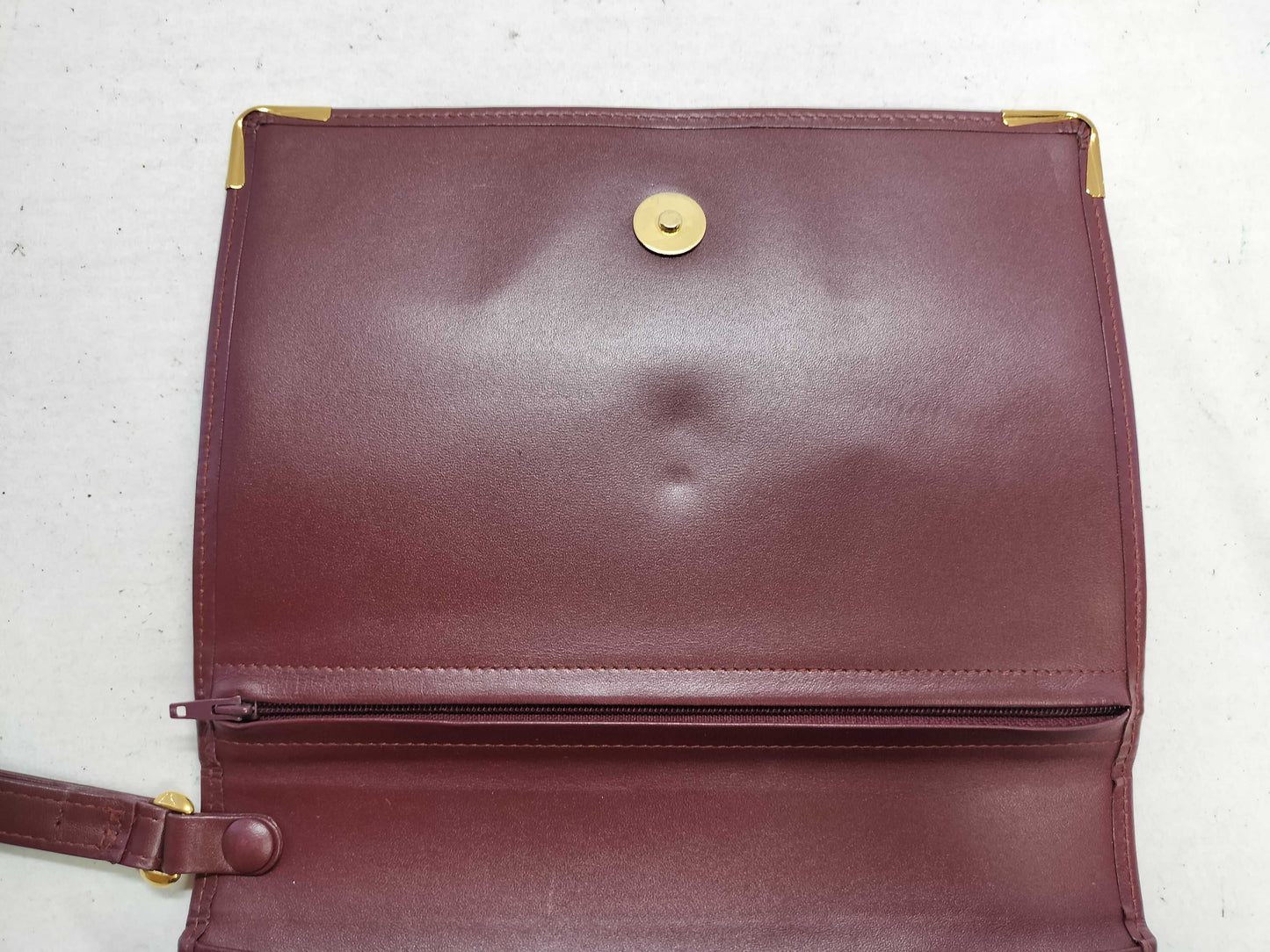 Cartier Must Cartier Second Bag Clutch Bag Must Leather Bordeaux Second Bag