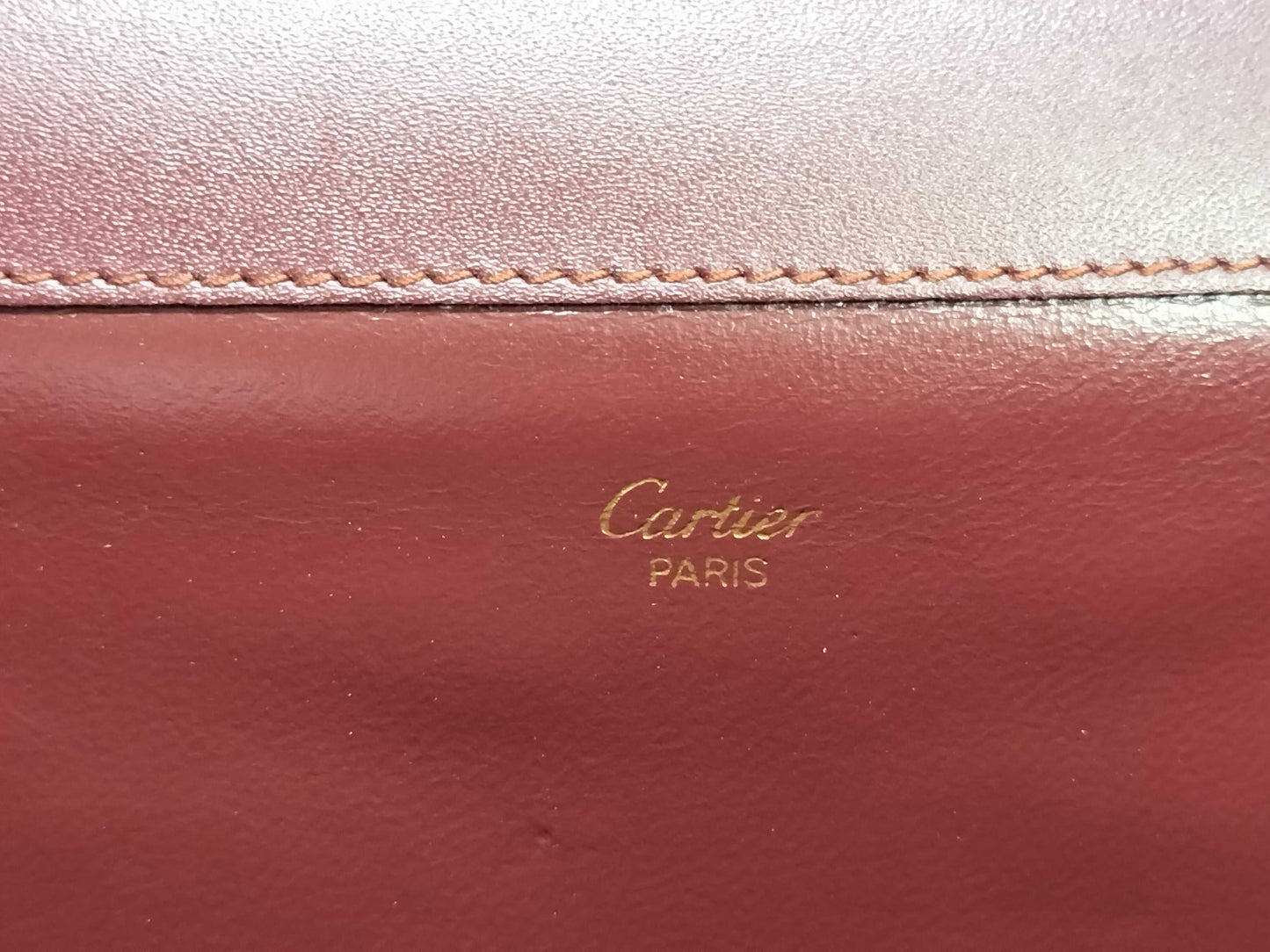 Cartier Must Cartier Second Bag Clutch Bag Must Leather Bordeaux Second Bag