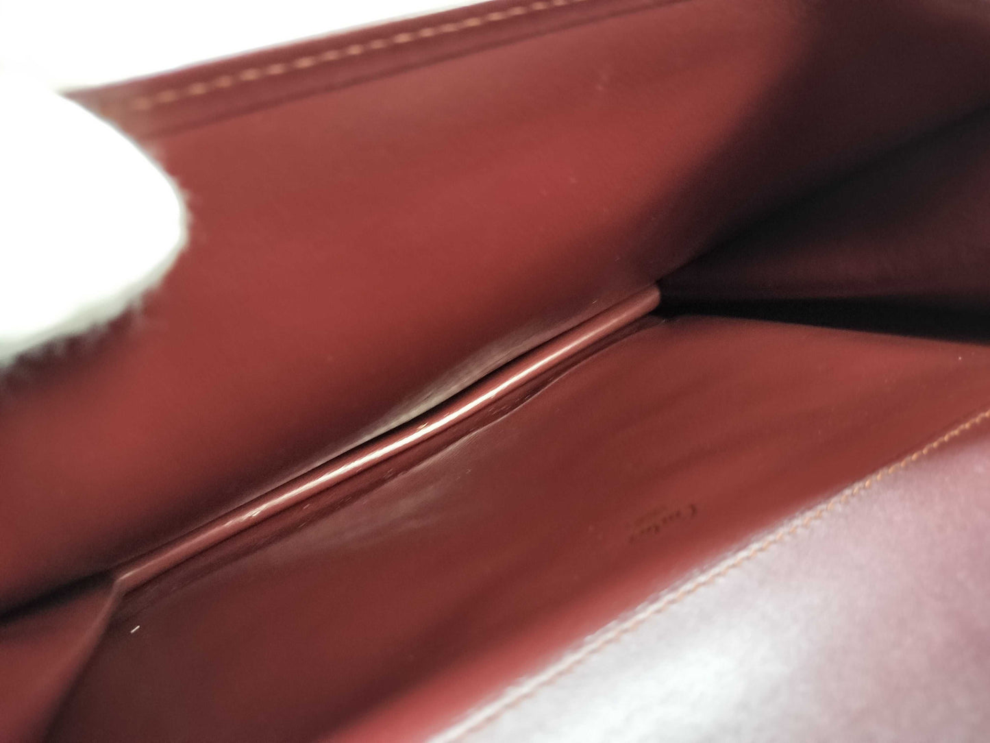 Cartier Must Cartier Second Bag Clutch Bag Must Leather Bordeaux Second Bag