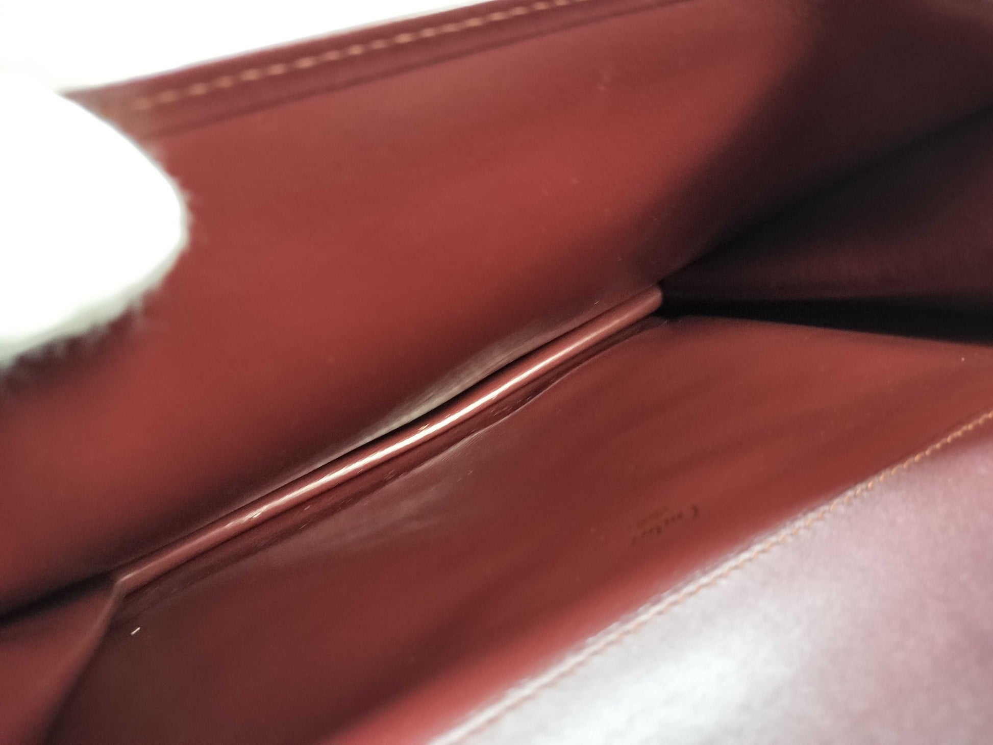 Cartier Must Cartier Second Bag Clutch Bag Must Leather Bordeaux Second Bag