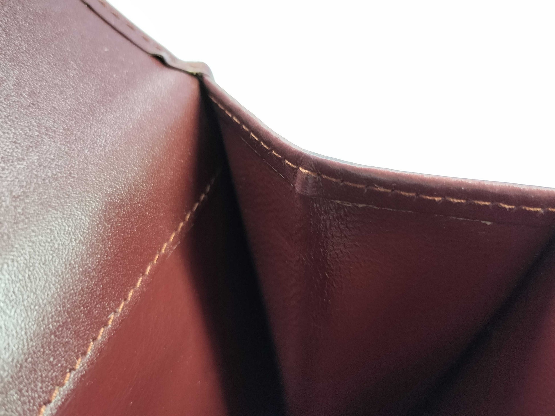 Cartier Must Cartier Second Bag Clutch Bag Must Leather Bordeaux Second Bag