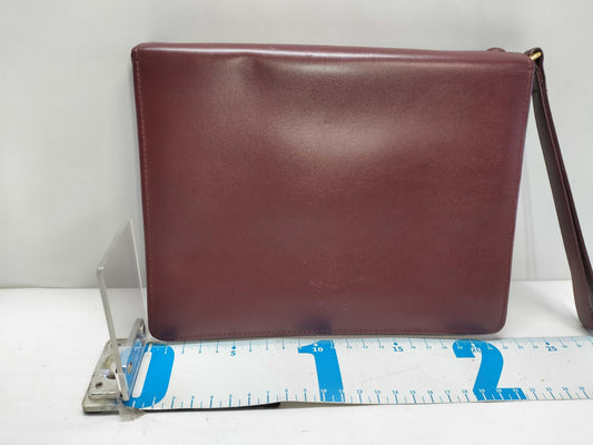 Cartier Must Cartier Second Bag Clutch Bag Must Leather Bordeaux Second Bag