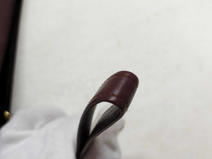 Cartier Must Cartier Second Bag Clutch Bag Must Leather Bordeaux Second Bag