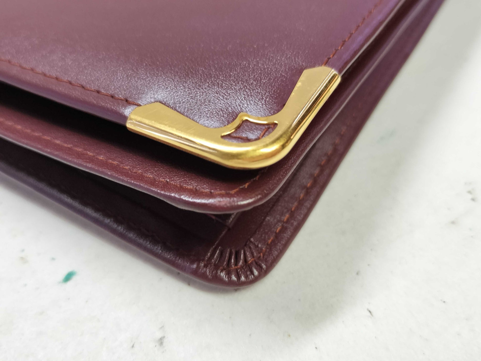 Cartier Must Cartier Second Bag Clutch Bag Must Leather Bordeaux Second Bag