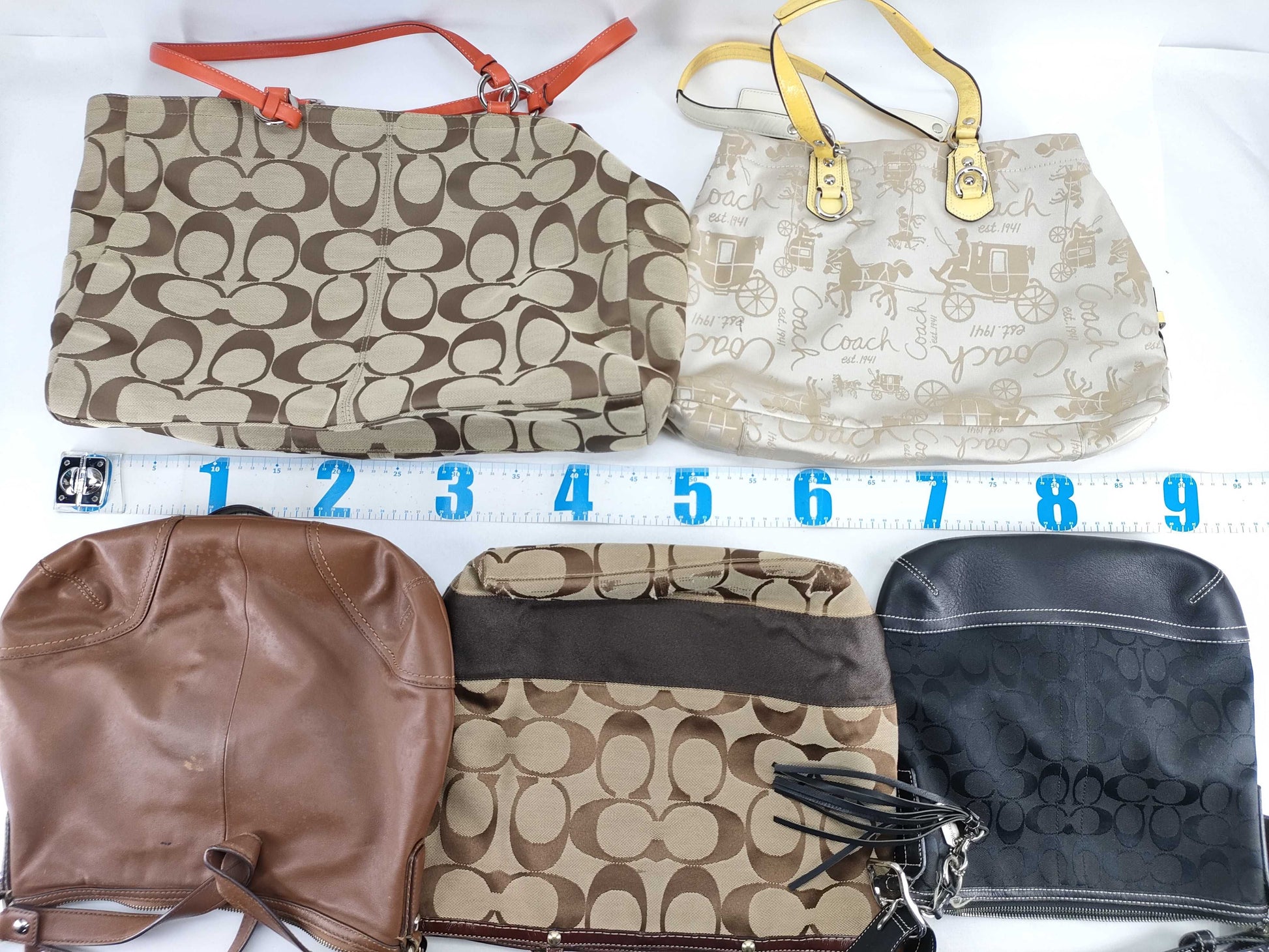 COACH Signature Coach Mountain 5-Piece Tote Bag Set