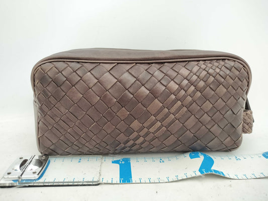 BOTTEGA VENETA Intrecciato Falorni Leather Second Bag, Brown