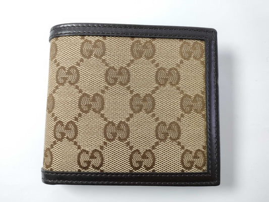 GUCCI GG Canvas Bifold Wallet 237359・0959 Brown Wallet