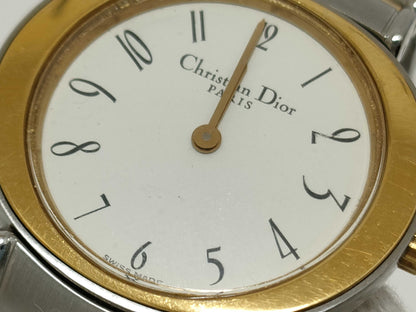 Dior Christian Dior D76-200 AX7998 SS/GP/QZ White Dial Women's Watch 