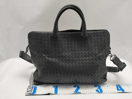 BOTTEGA VENETA Intrecciato Leather 2-Way Handbag B05350502V Gray Shoulder Bag