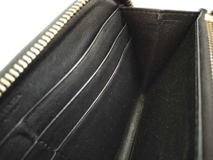 BOTTEGA VENETA Intrecciato Leather Long Wallet with Zip-Around Design, Black, 114076 V0013 1000