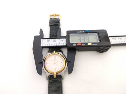 Bertolucci Model Number 113.8050.49 Serial Number 51513 GP/SS/Leather/QZ White Dial Non-Working/No Operational Guarantee Men's Watch