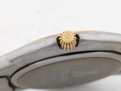 Bertolucci Model Number 113.8050.49 Serial Number 51513 GP/SS/Leather/QZ White Dial Non-Working/No Operational Guarantee Men's Watch