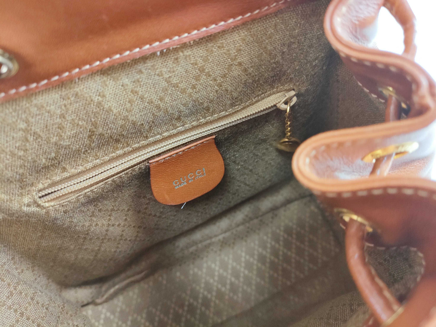 GUCCI Bamboo Leather Backpack 003・2058・0030 Brown Backpack