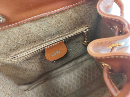 GUCCI Bamboo Leather Backpack 003・2058・0030 Brown Backpack