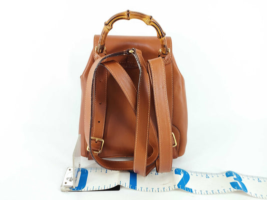 GUCCI Bamboo Leather Backpack 003・2058・0030 Brown Backpack
